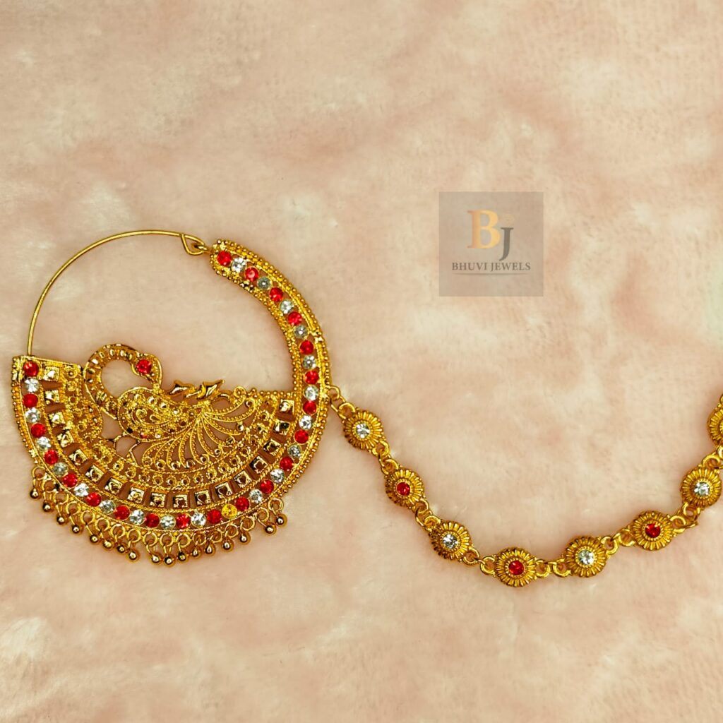 Uttarakhand Peacock Design Small Mayuri Nath — Nath by Bhuvi Jewels